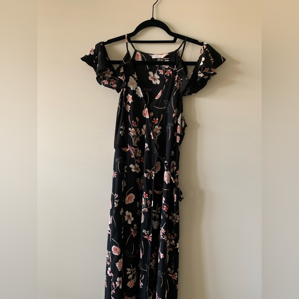 Floral Full Wrap Dress